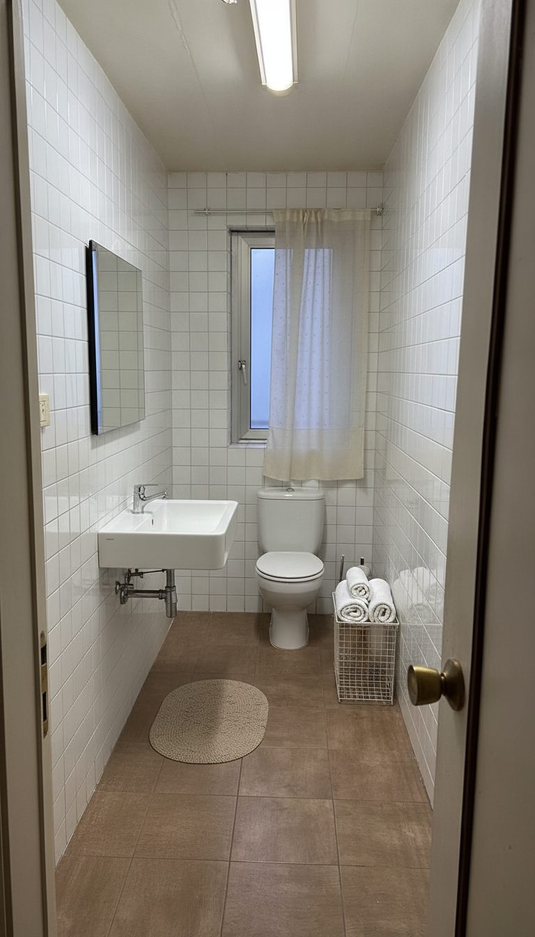 Baño después del home staging virtual de Estesia